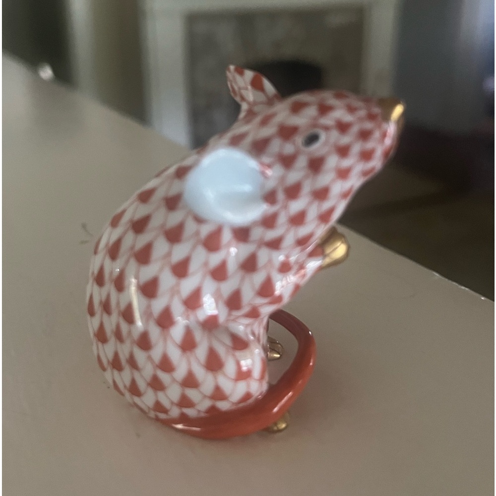 Wonderful Herend Rust Porcelain Mouse Figurine. Excellent condition.Retired 2015 - Picture 3 of 8